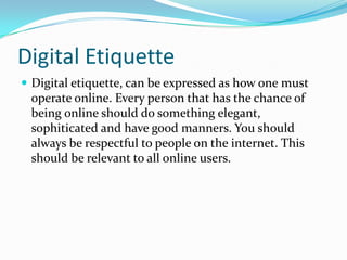 Digital Citizenship Powerpoint 1 | PPTX