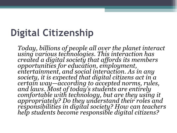 Fostering Digital Citizenship