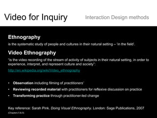 CSC8605 - Video as Inquiry