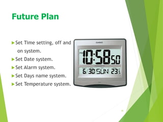 Digital clock project in C | PPT