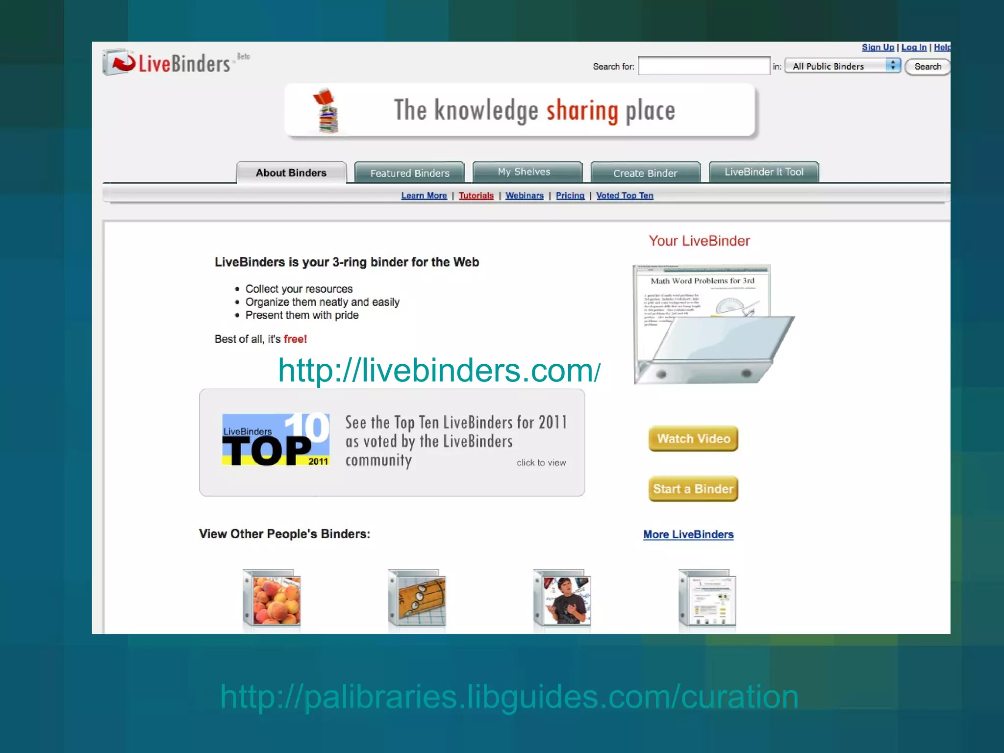 http://livebinders.com / http://palibraries.libguides.com/curation   