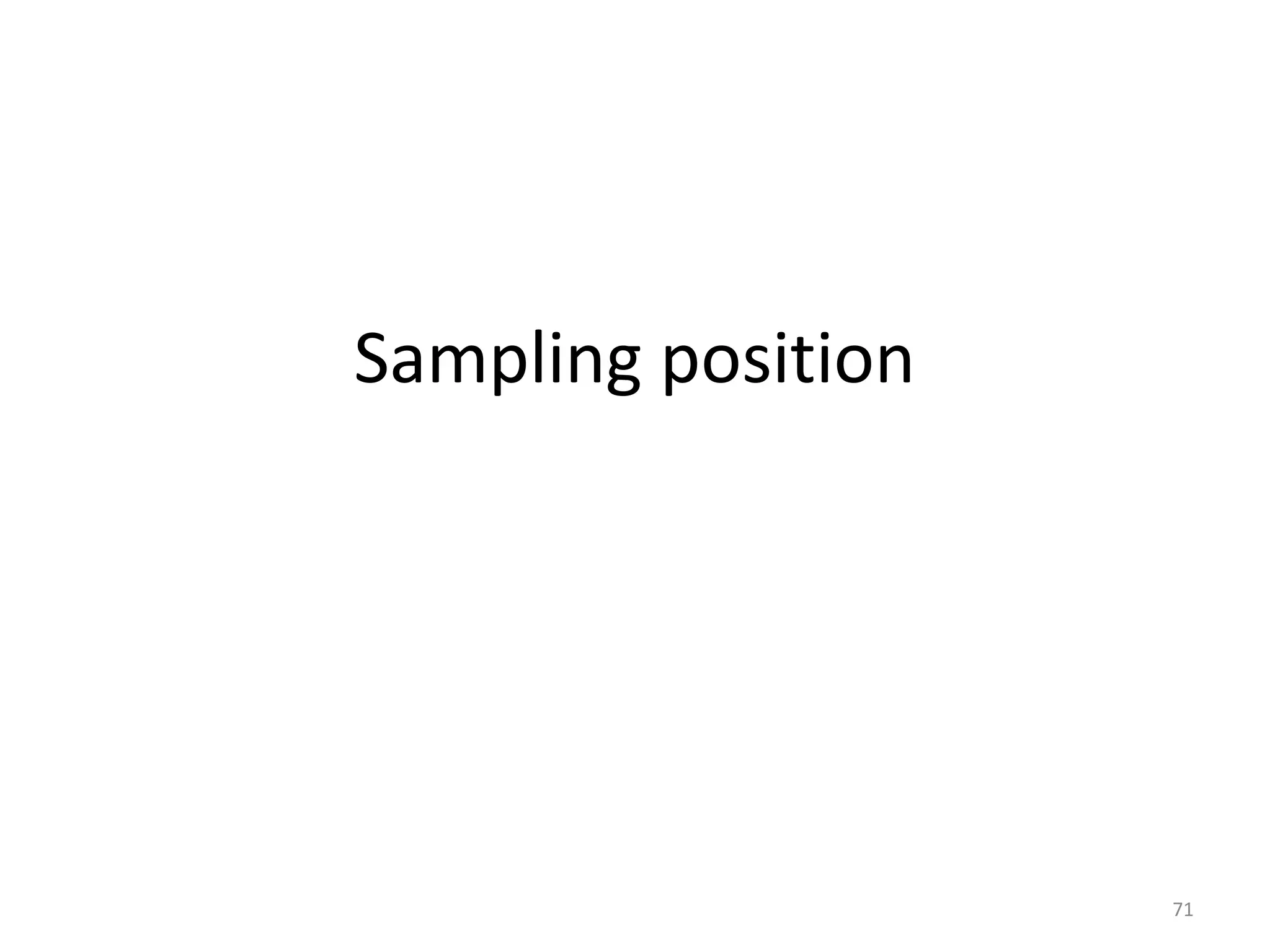 Sampling position
71
 