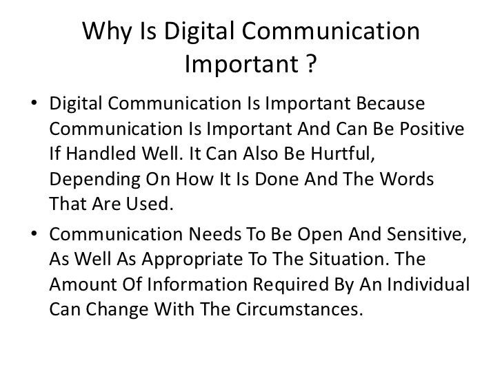 Digital communication
