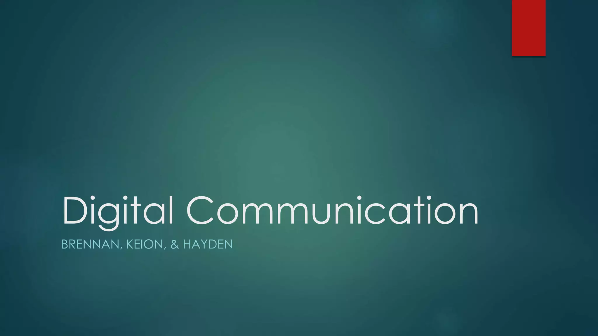 Digital communication. | PPTX