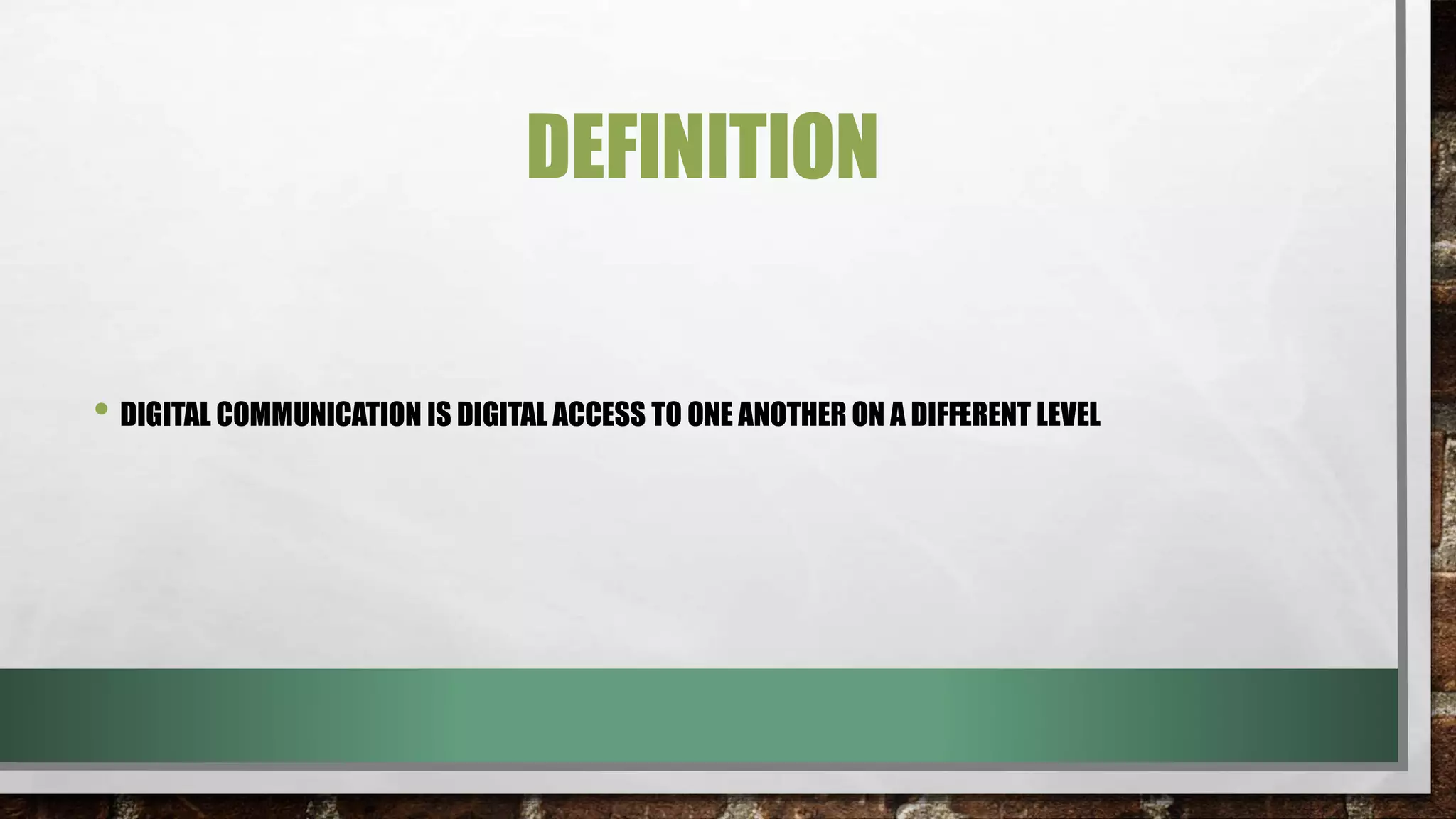 Digital communication | PPT