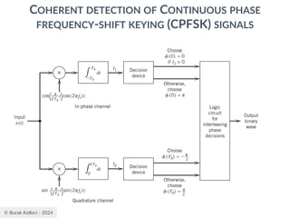 © Burak Kelleci - 2024
COHERENT DETECTION OF CONTINUOUS PHASE
FREQUENCY-SHIFT KEYING (CPFSK) SIGNALS
 