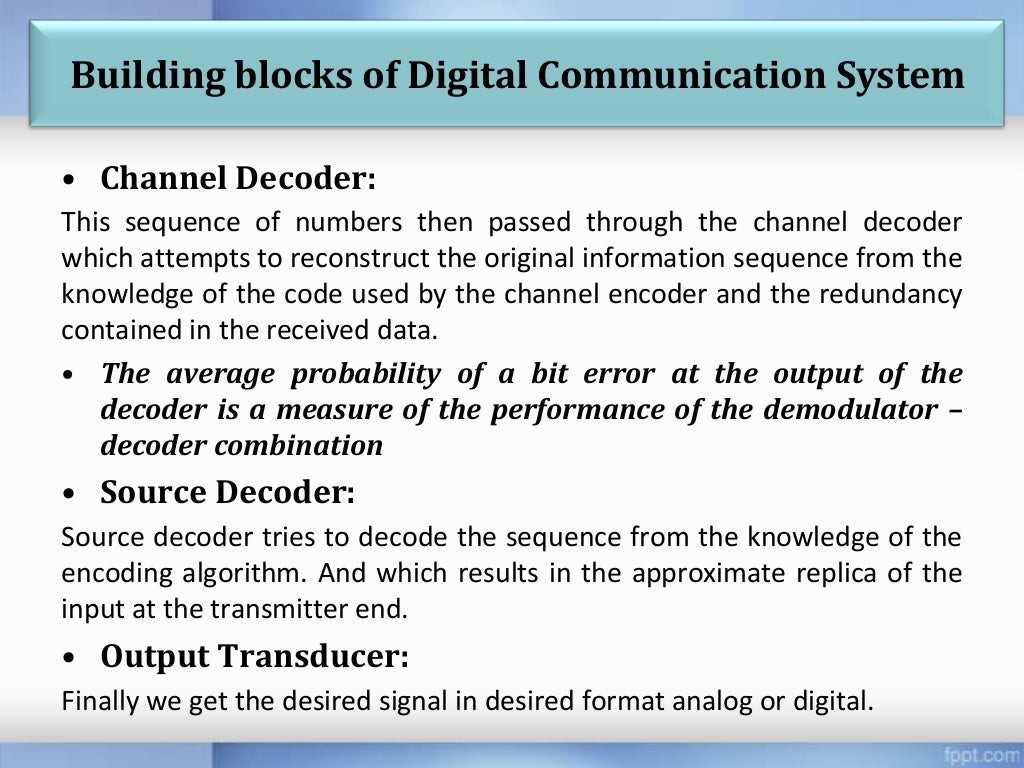 Digital communication system