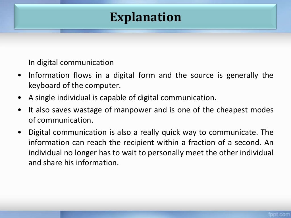 Digital communication system
