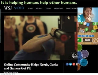 It is helping humans help other humans.
Tuesday, December 16, 14
 