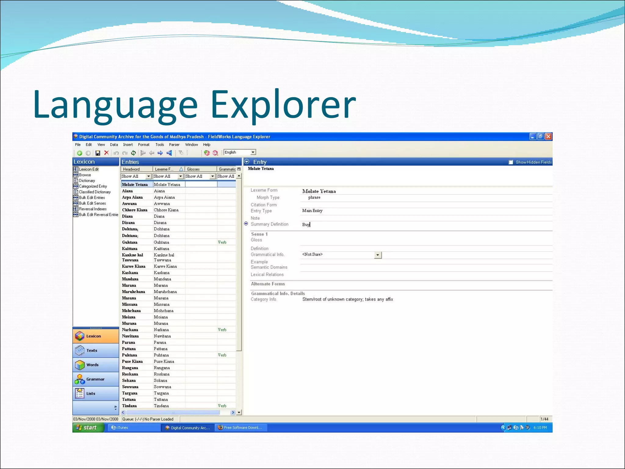 Language Explorer 
