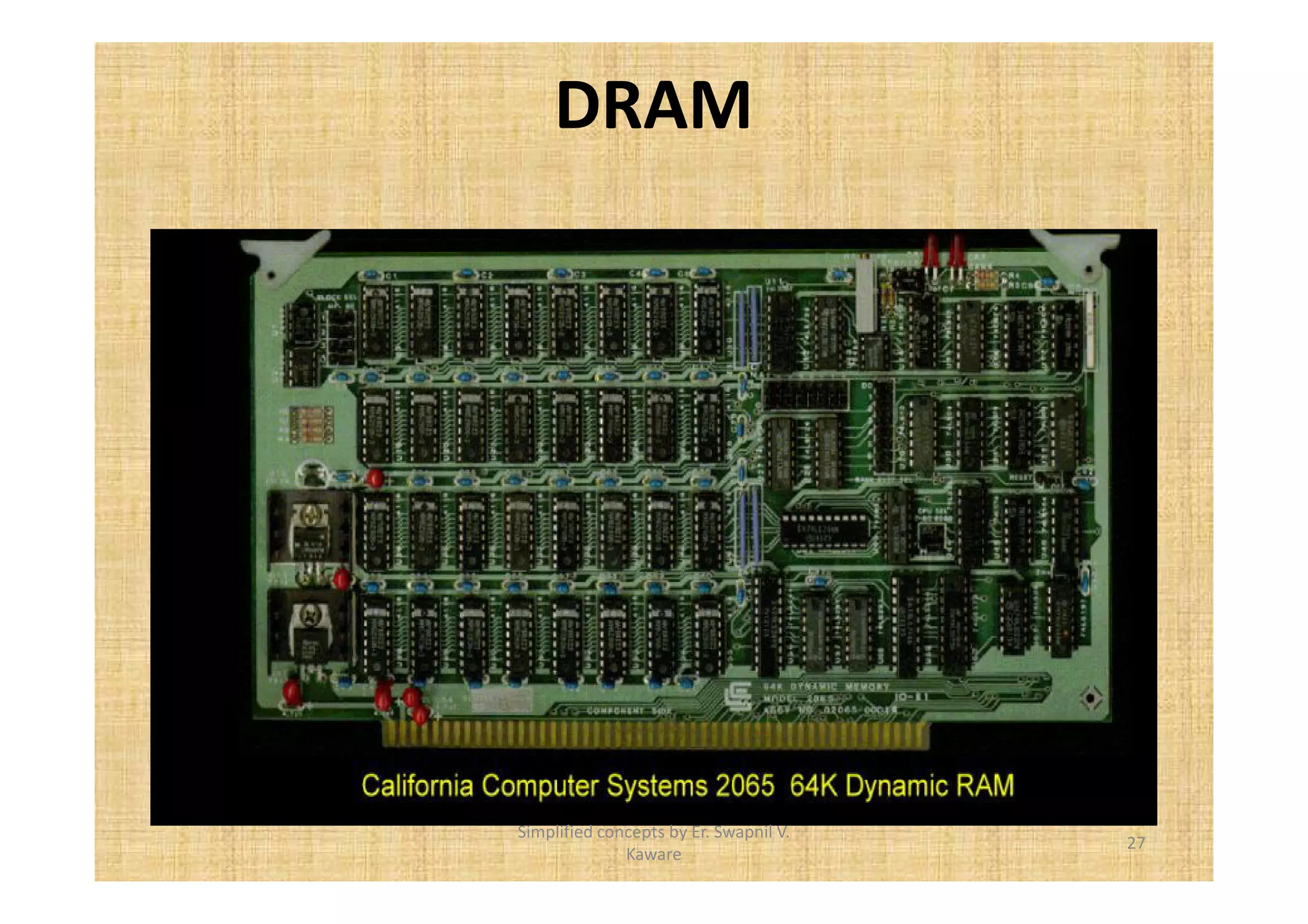 DRAM 
27 
Simplified concepts by Er. Swapnil V. 
Kaware 
 