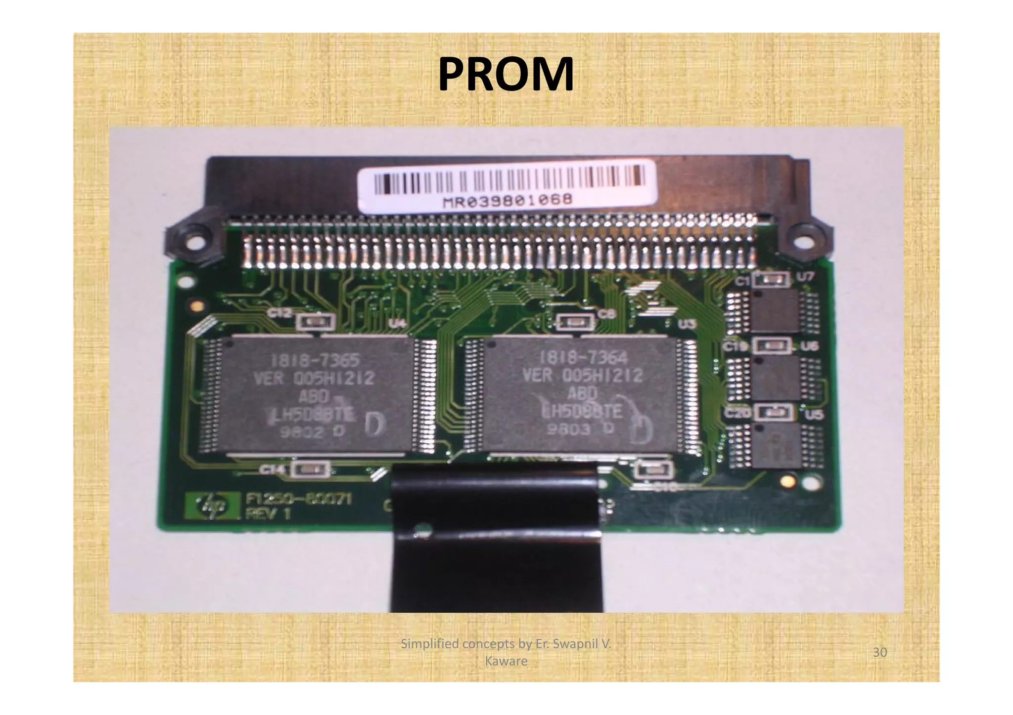 PROM 
30 
Simplified concepts by Er. Swapnil V. 
Kaware 
 