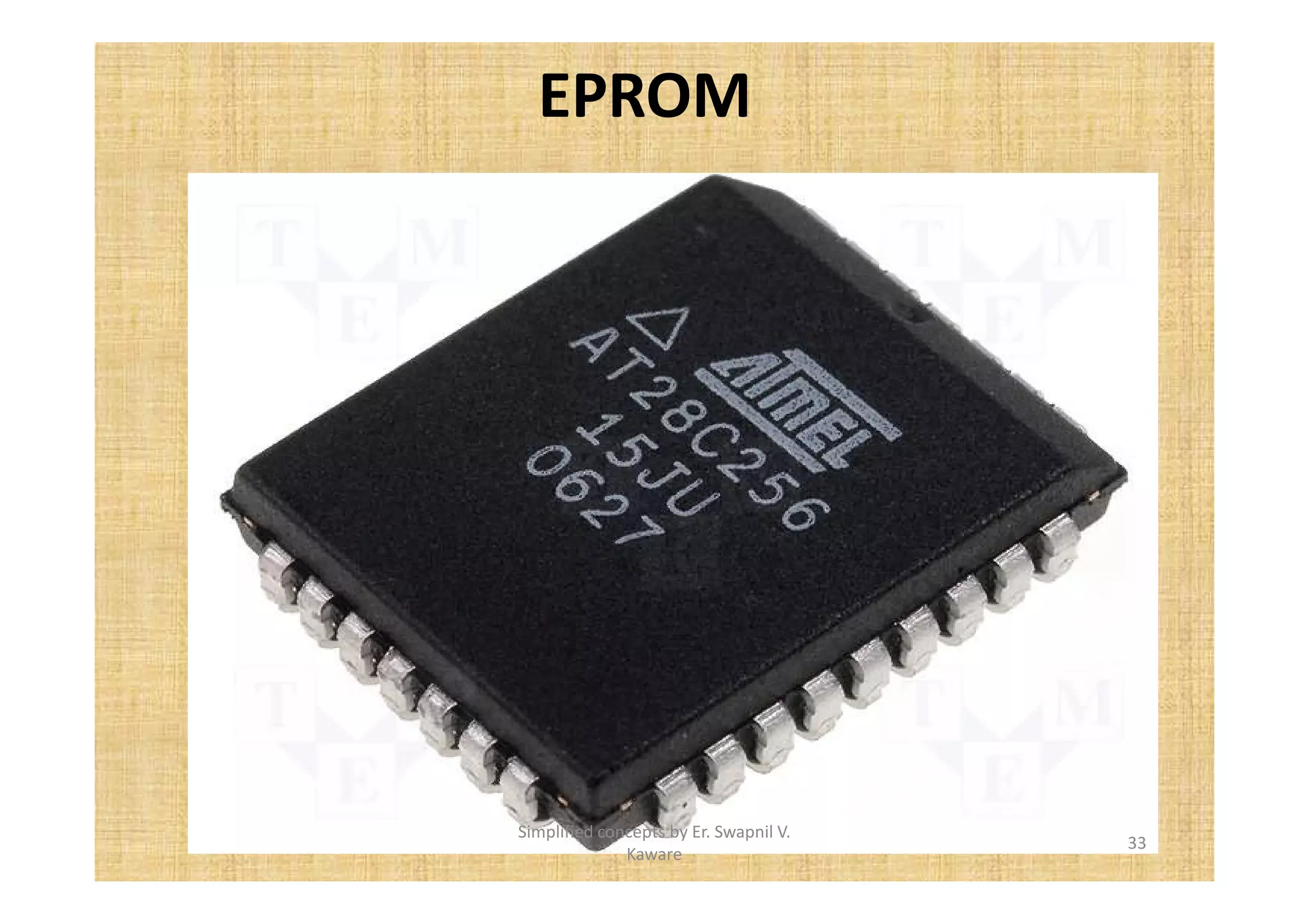EPROM 
33 
Simplified concepts by Er. Swapnil V. 
Kaware 
 