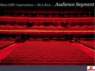 Mass GRP, Impressions = BLA BLA….  Audience Segment 