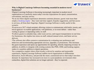 DIGITAL CONCIERGE SOFTWARE | VIRTUAL CONCIERGE SOFTWARE | PPTX