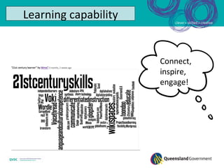 Learning capability


                      Connect,
                      inspire,
                      engage!
 