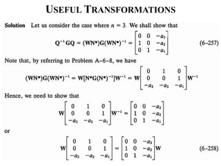 USEFUL TRANSFORMATIONS
 