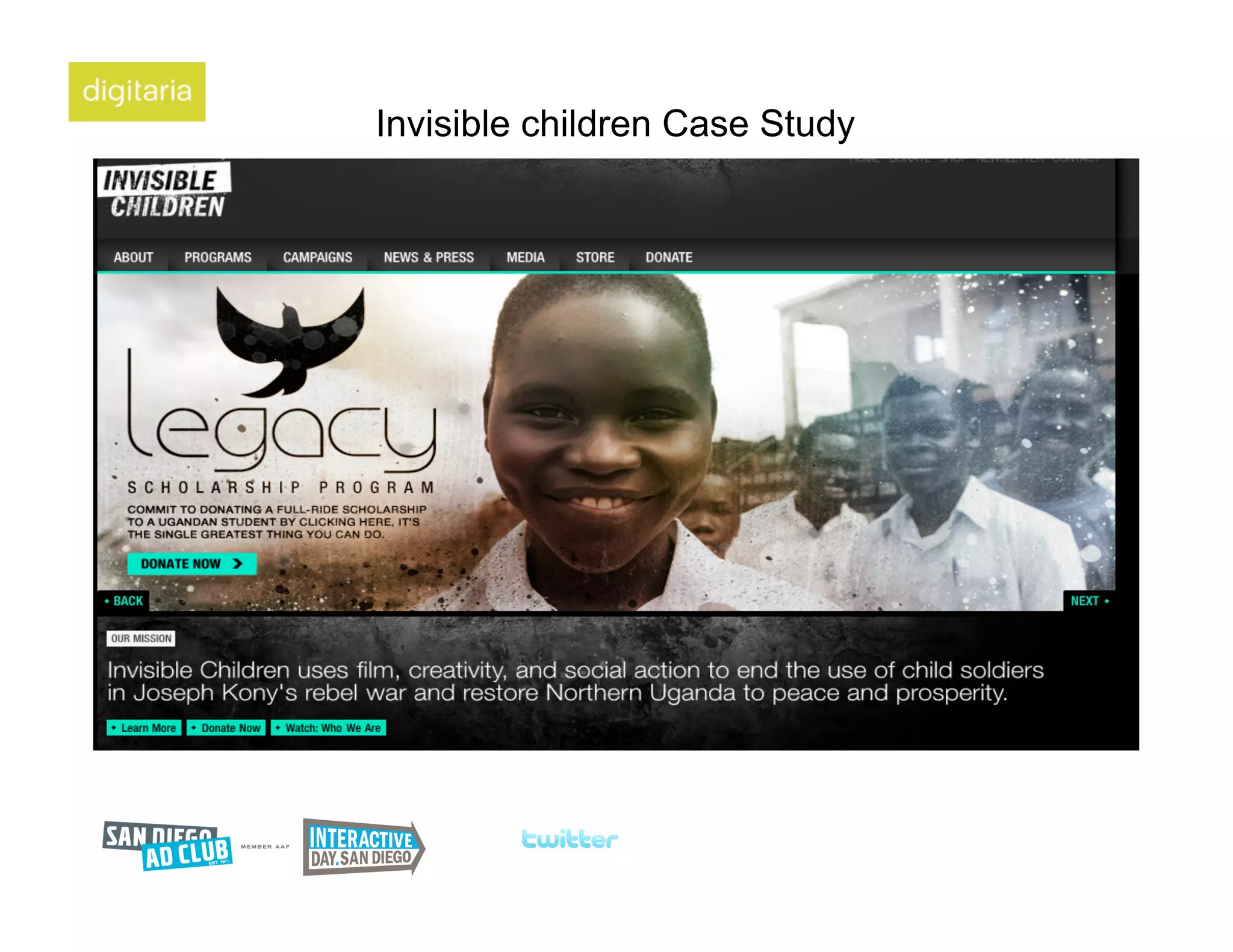 Invisible children Case Study
 