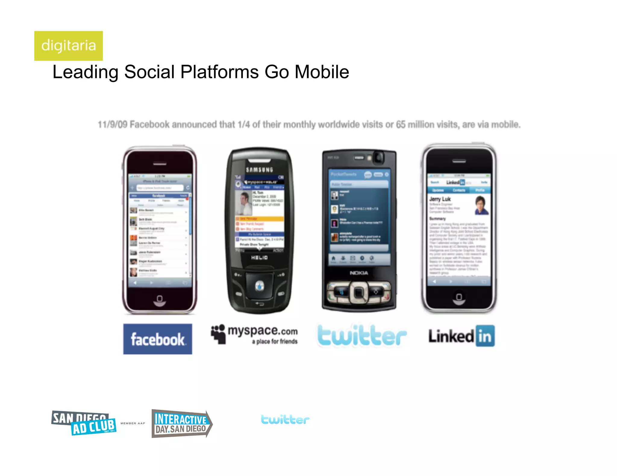 Leading Social Platforms Go Mobile
 