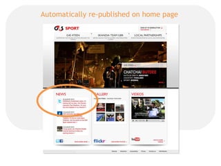 Automatically re-published on home page  