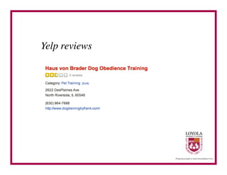 Yelp reviews	

 