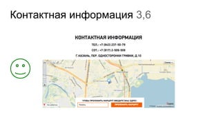 Контактная информация 3,6
 