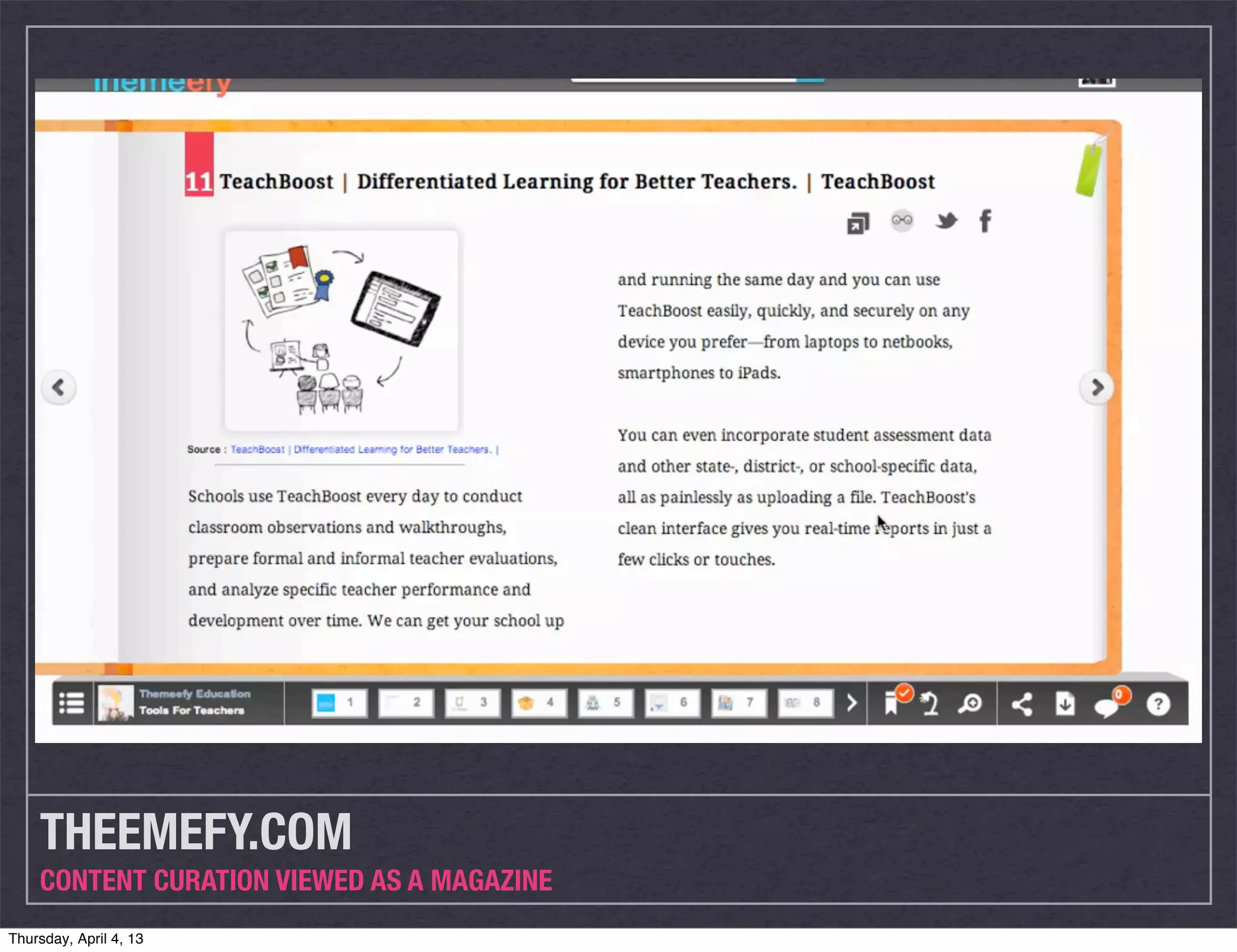 THEEMEFY.COM
    CONTENT CURATION VIEWED AS A MAGAZINE
Thursday, April 4, 13
 