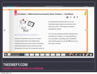 THEEMEFY.COM
    CONTENT CURATION VIEWED AS A MAGAZINE
Thursday, April 4, 13
 