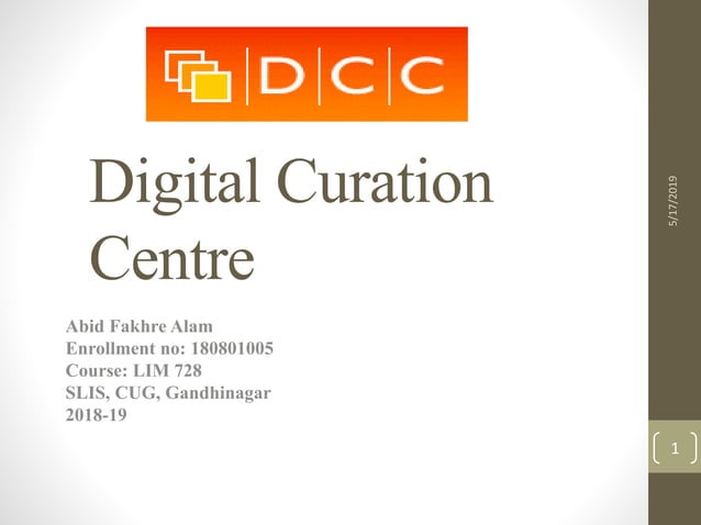 Digital Curation Centre Ppt