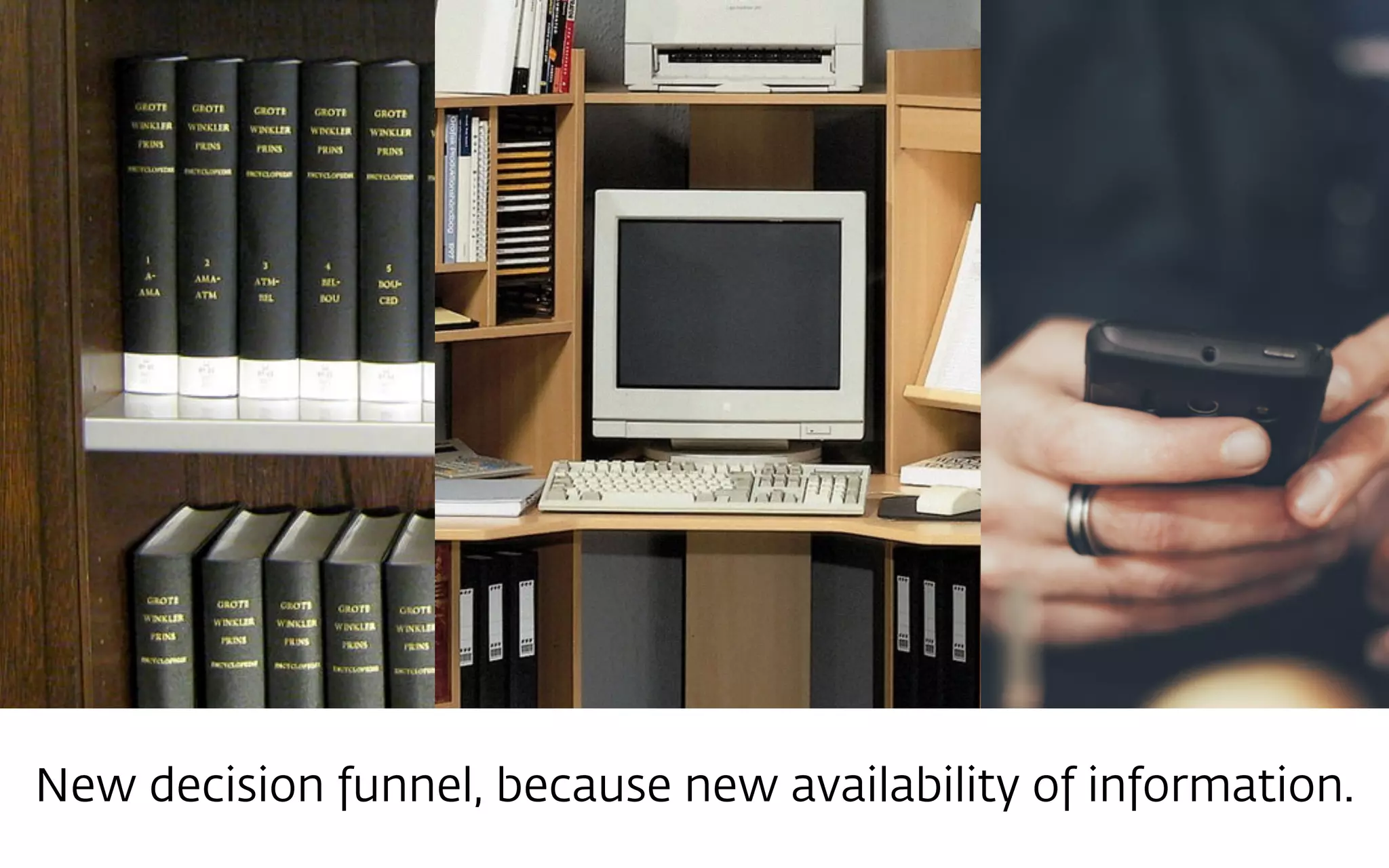 New decision funnel, because new availability of information.
 