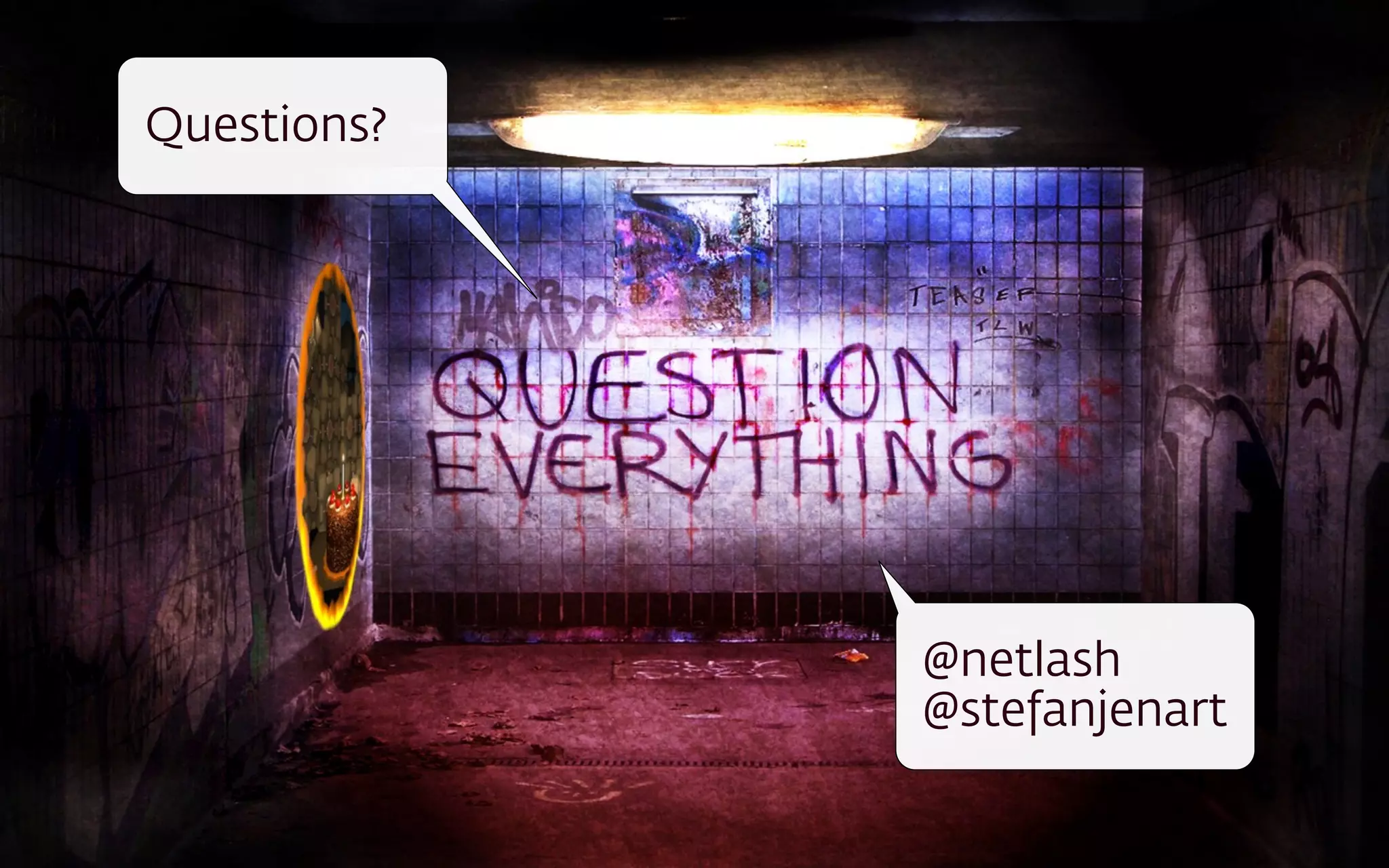 Questions?
@netlash 
@stefanjenart
 