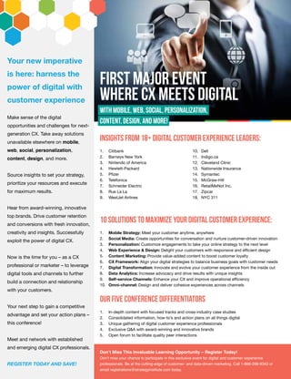 Digital Customer Experience Strategies Summit | New York | September 24th & 25th 2014