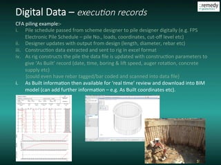 Piling Record Example Digital data & its use in geotechnical design & construction | PDF