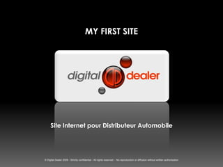 MY FIRST SITE Site Internet pour Distributeur Automobile 