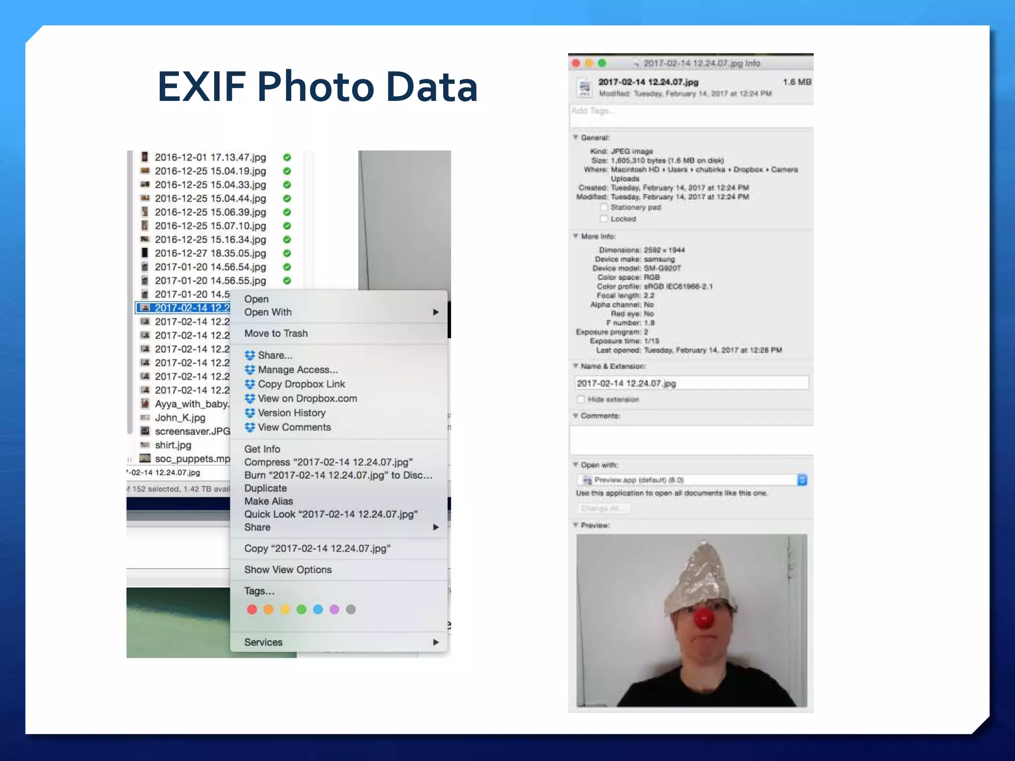 EXIF Photo Data
 