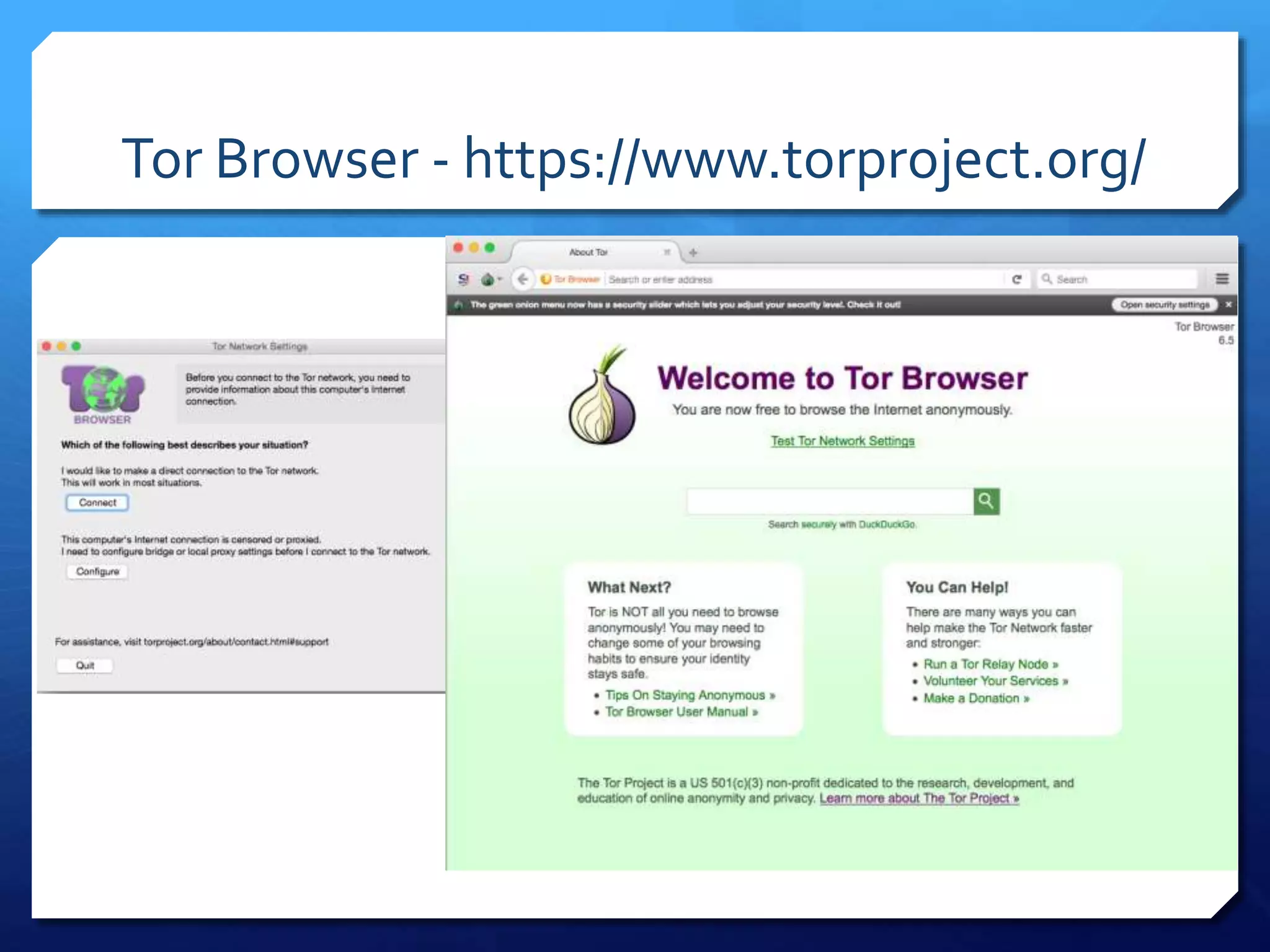 Tor Browser - https://www.torproject.org/
 