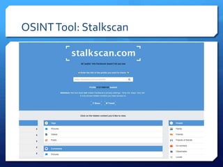 OSINTTool: Stalkscan
 