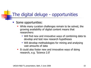 Curated visual reference: Managing A Digital Deluge Reference: Managing And Exploiting The Digital Deluge Issues Challenges And
