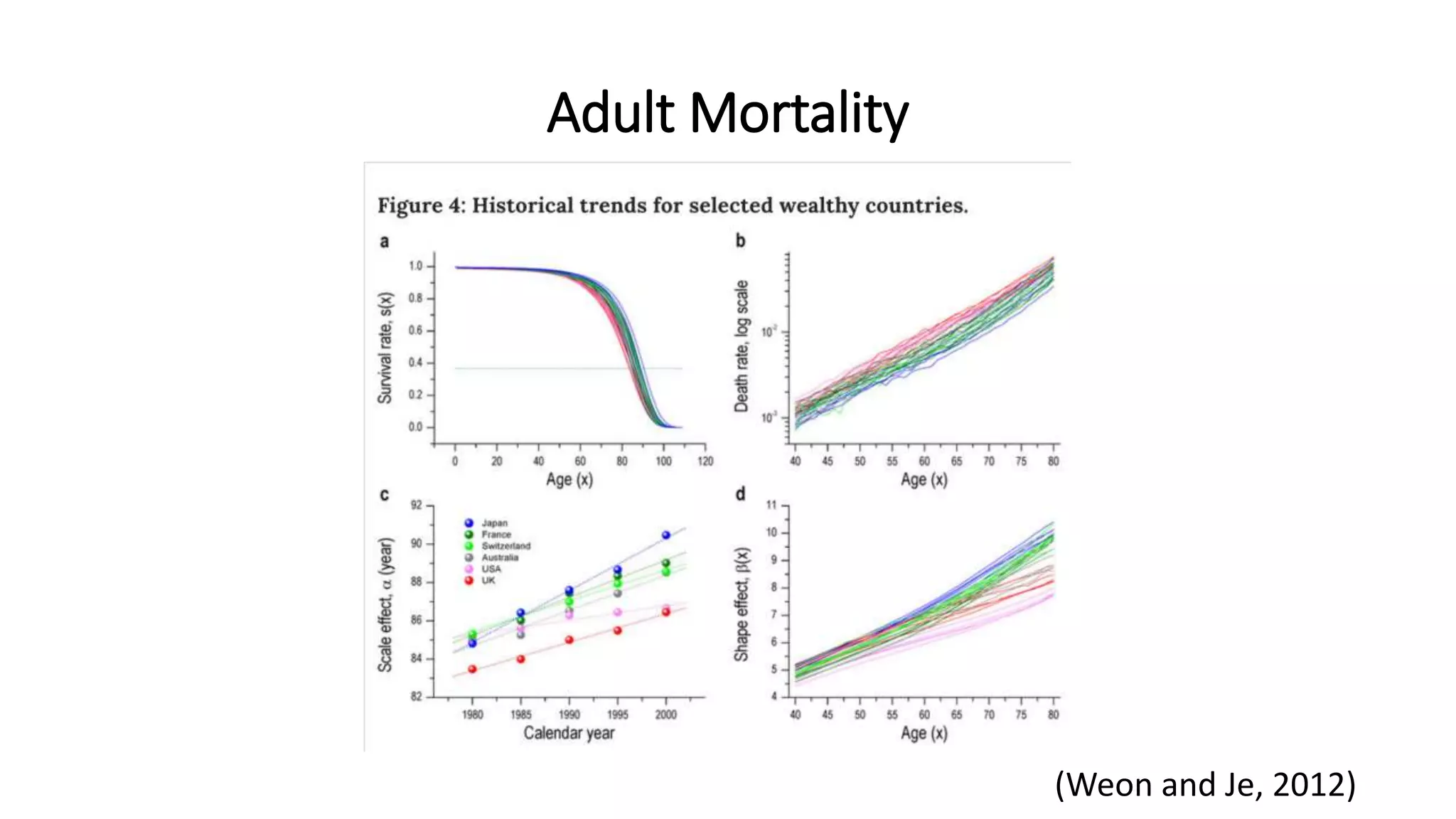 Adult Mortality
(Weon and Je, 2012)
 