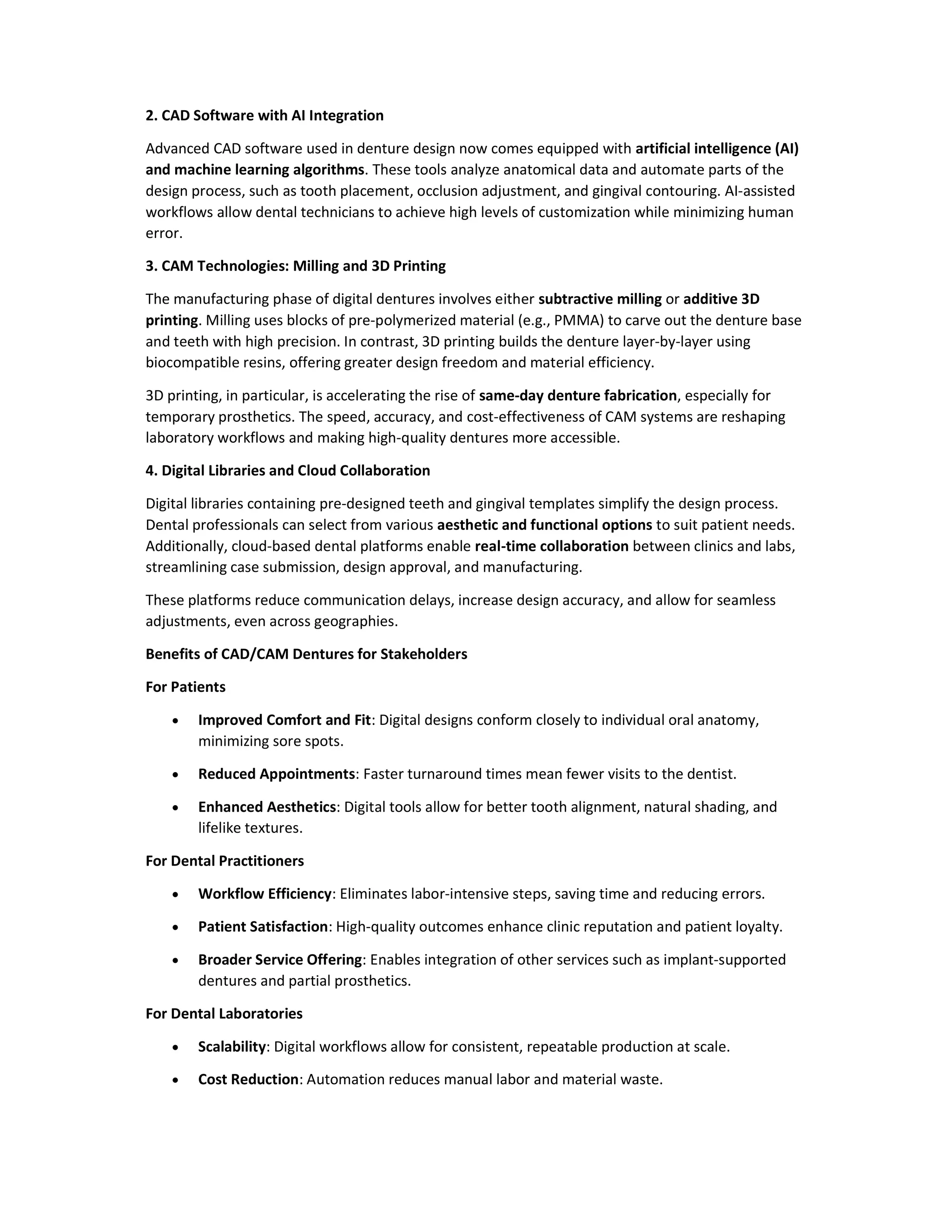 Rise of CAD/CAM Dentures, Technological Innovations Transforming the ...