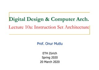 Digitaldesign 2020 Lecture10a Lc3andmips Beforelecture Pdf Digitaldesign 2020 Lecture10a Lc3andmips Beforelecture Pdf