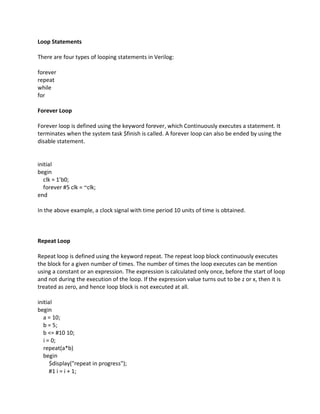 DIGITAL DESIGN THROUGH VERILOG FOR IV TH YEAR STUDENTS | PDF