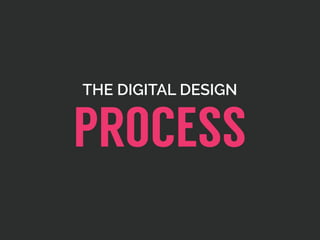 THE DIGITAL DESIGN
PROCESS
 