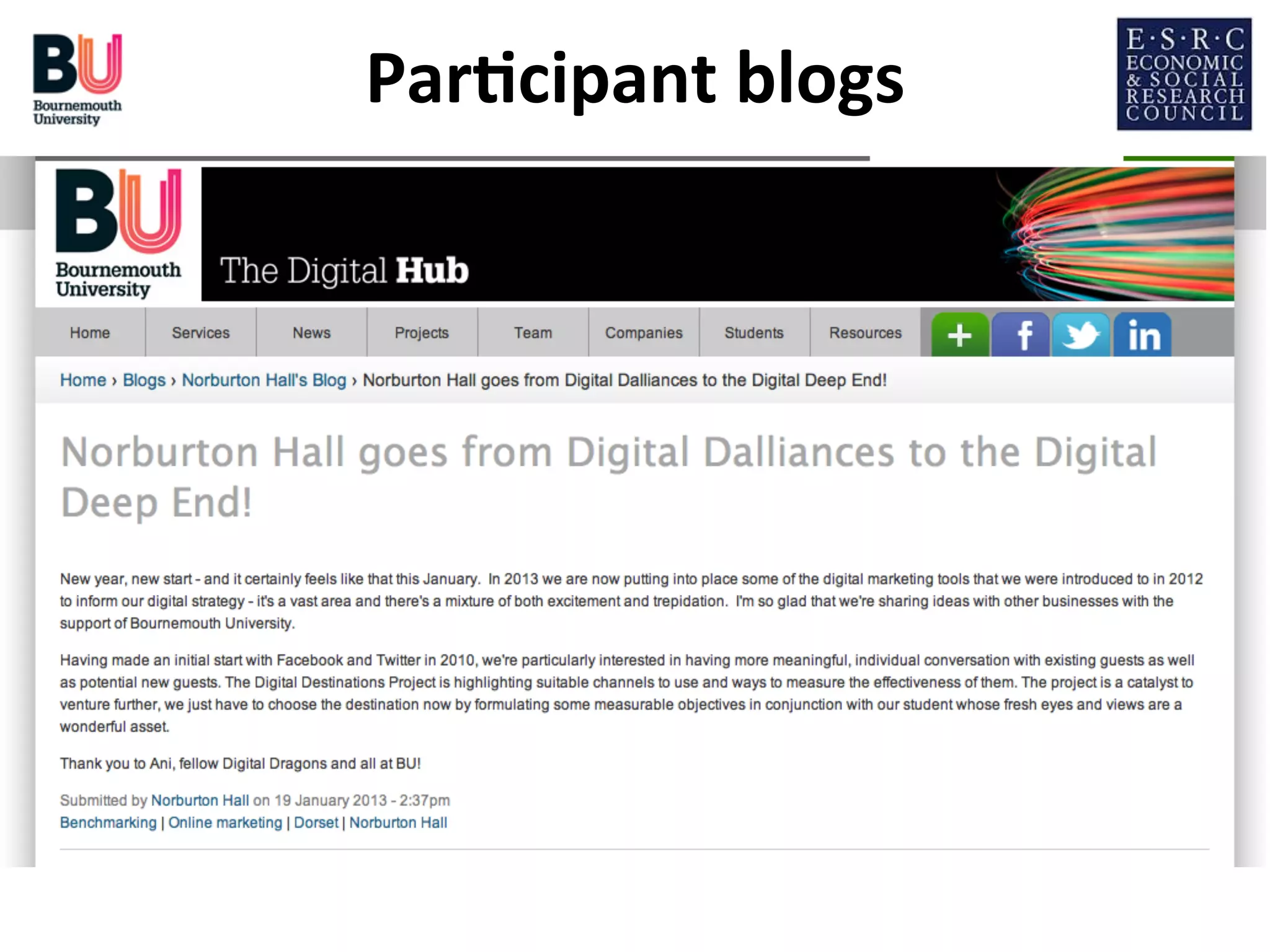 Par*cipant	
  blogs
	
  

 