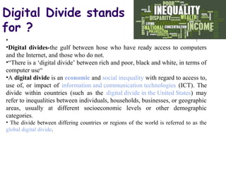 Digital devide in india | PPT