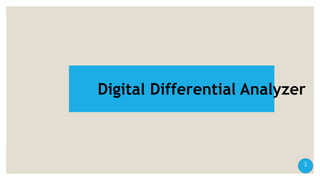Digital differential analyzer | PPTX image.