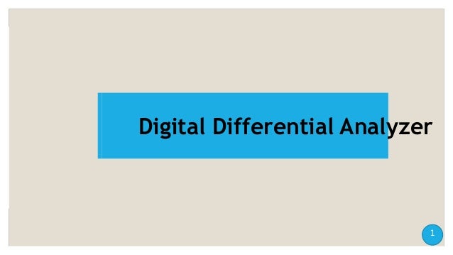 Digital differential analyzer