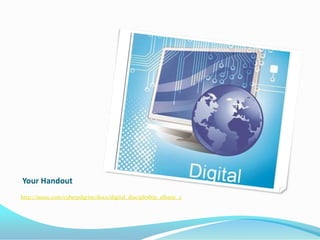 Your Handout
http://issuu.com/cyberpilgrim/docs/digital_discipleship_albany_2
 