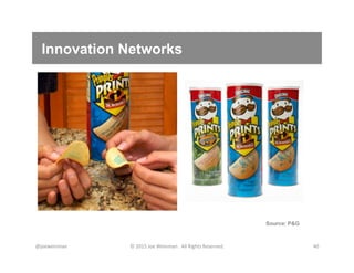 Innovation Networks
@joeweinman	
   ©	
  2015	
  Joe	
  Weinman.	
  	
  All	
  Rights	
  Reserved.	
   40	
  
Source: P&G
 
