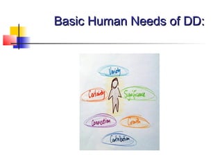 Basic Human Needs of DD:Basic Human Needs of DD:
 
